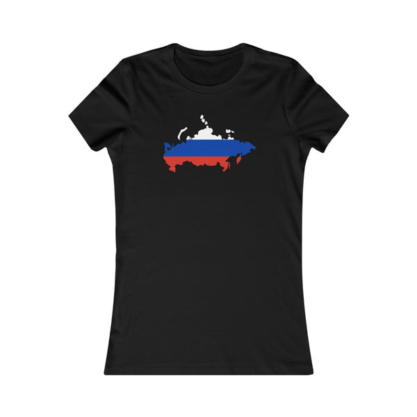 Women's Flag Map T-Shirt Russia