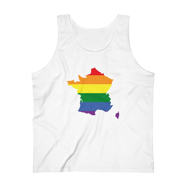 Men's Flag Map Pride Tank France