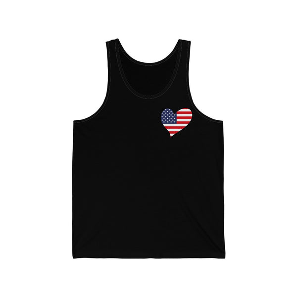 Women's Flag Heart Tank USA