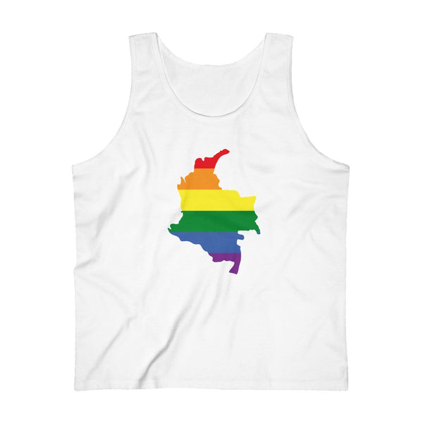 Men's Flag Map Pride Tank Colombia