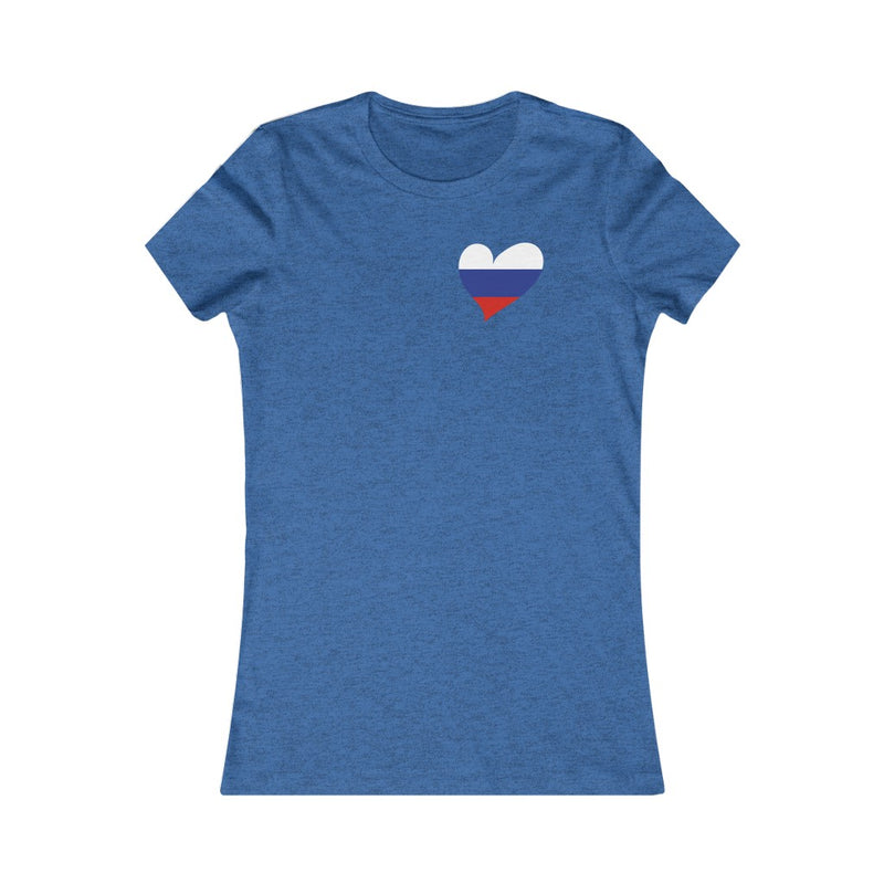 Women's Flag Heart T-Shirt Russia