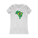 Women's Flag Map T-Shirt Brazil