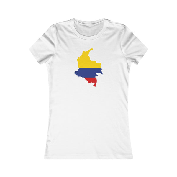 Women's Flag Map T-Shirt Colombia