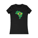 Women's Flag Map T-Shirt Brazil