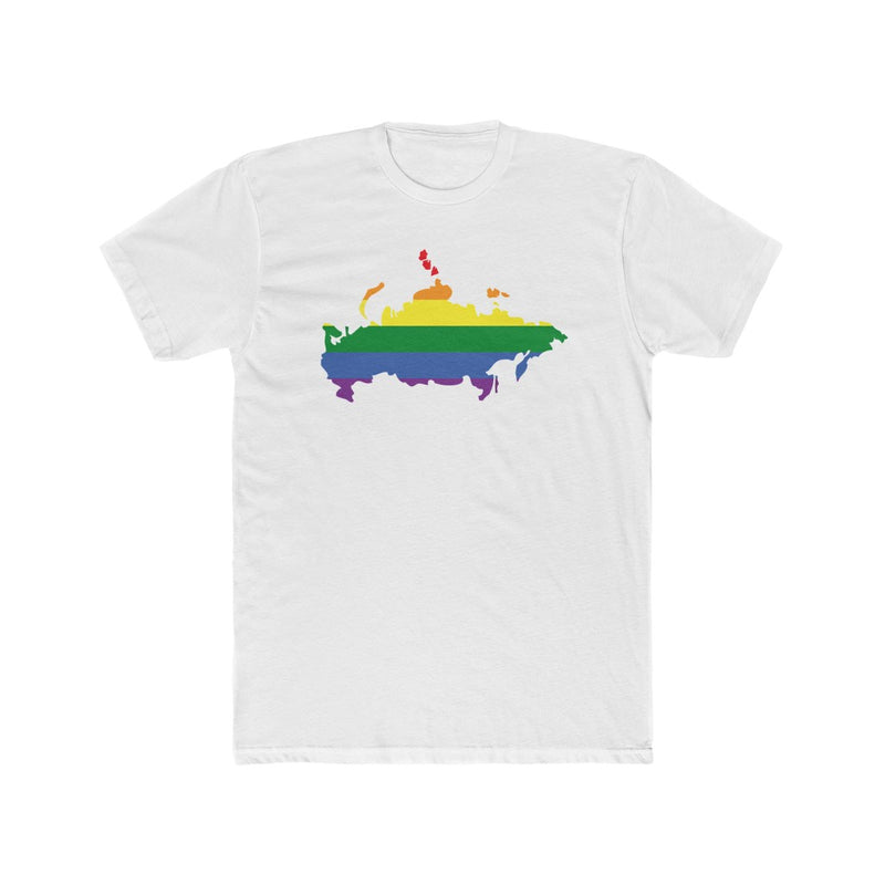 Men's Flag Map Pride T-Shirt Russia