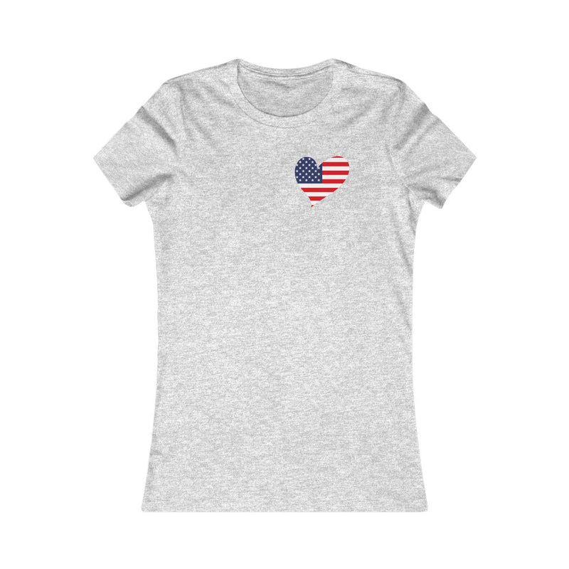 Women's Flag Heart T-Shirt USA