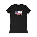 Women's Flag Map T-Shirt USA