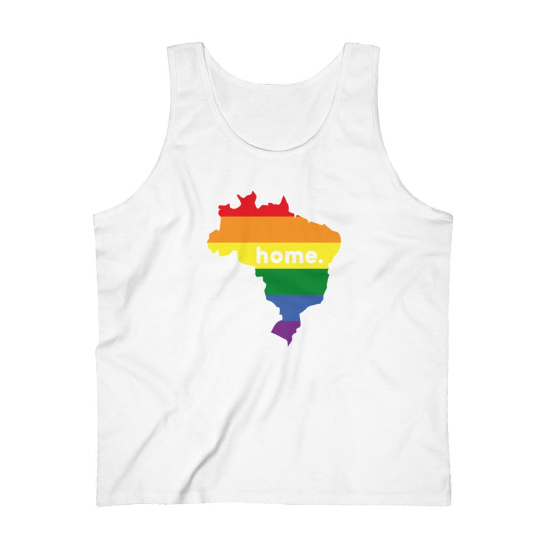 Men's Flag Map Home Pride Tank Brazil