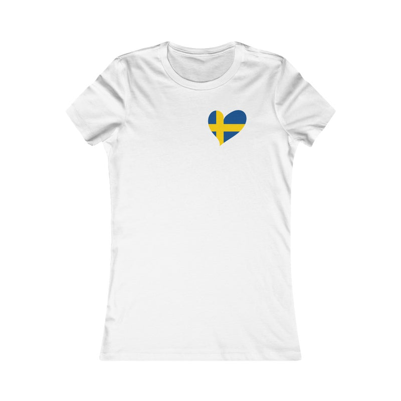 Women's Flag Heart T-Shirt Sweden