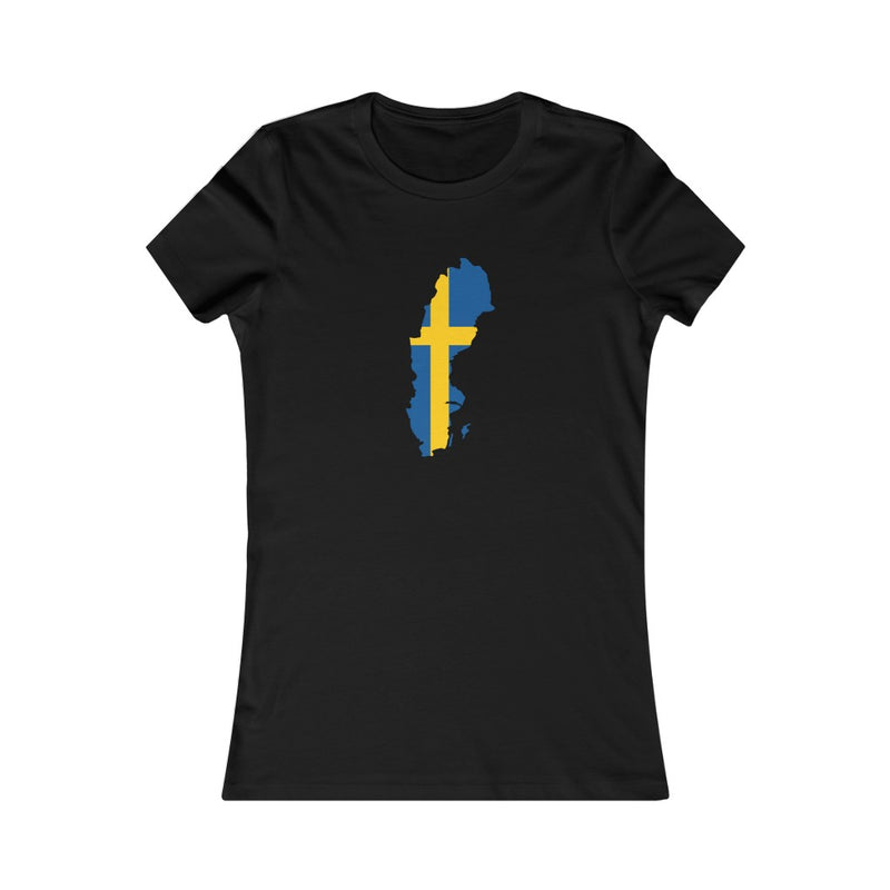 Women's Flag Map T-Shirt Sweden