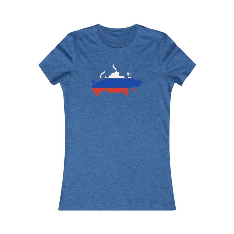 Women's Flag Map T-Shirt Russia