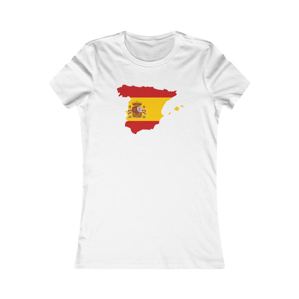 Women's Flag Map T-Shirt Spain