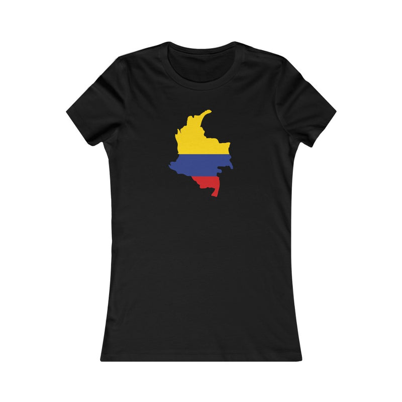 Women's Flag Map T-Shirt Colombia