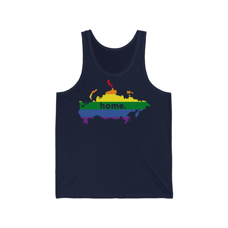 Women's Flag Map Home Pride Tank Russia