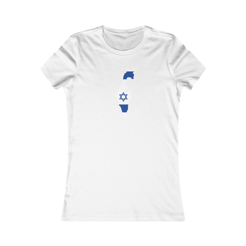 Women's Flag Map T-Shirt Israel