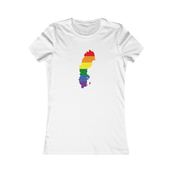 Women's Flag Map Pride T-Shirt Sweden