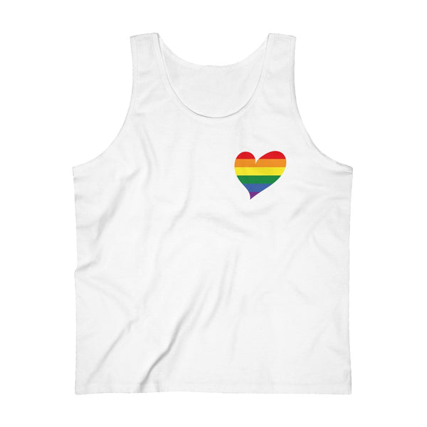 Men's Flag Heart Tank Pride