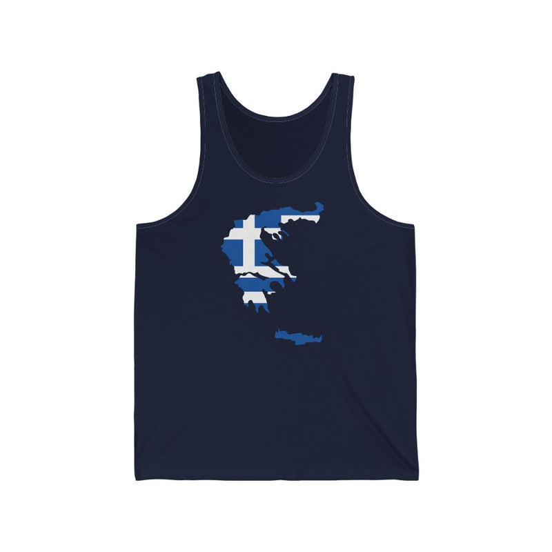 Women's Flag Map Tank Greece