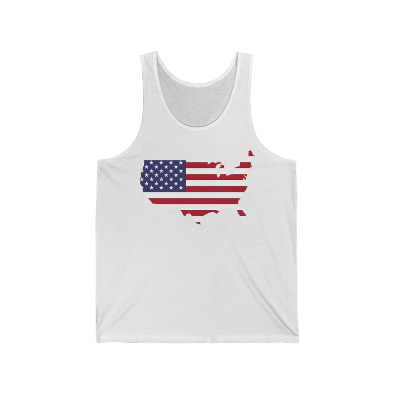 Women's Flag Map Tank USA