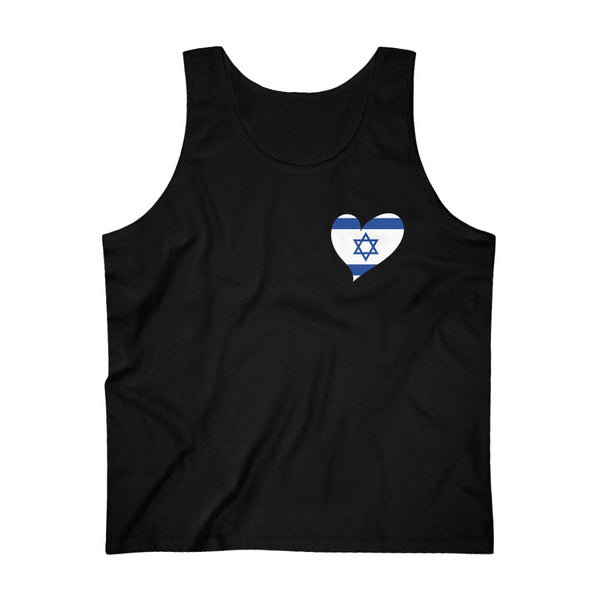 Men's Flag Heart Tank Israel