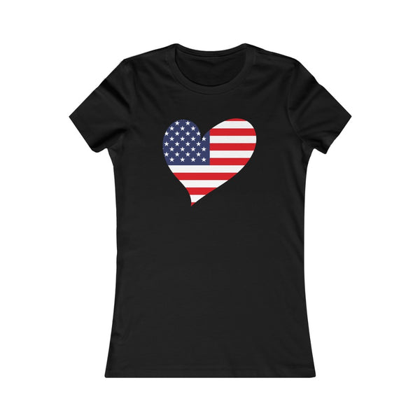 Women's Big Heart T-Shirt USA