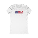 Women's Flag Map T-Shirt USA