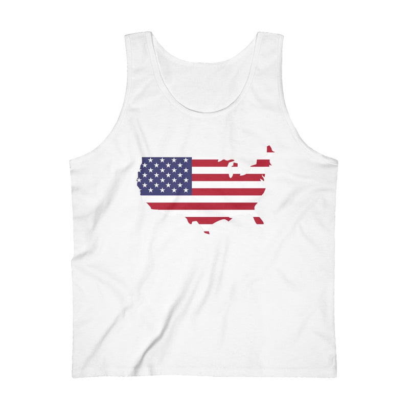 Men's Flag Map Tank USA