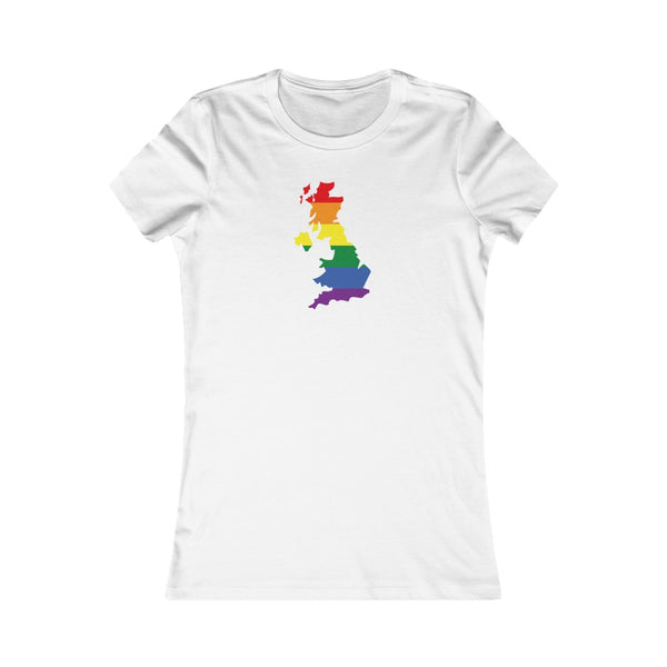 Women's Flag Map Pride T-Shirt United Kingdom