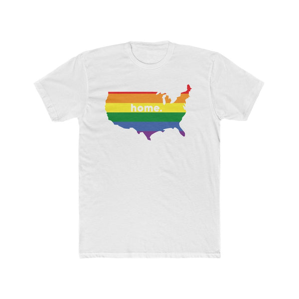 Men's Flag Map Home Pride T-Shirt USA