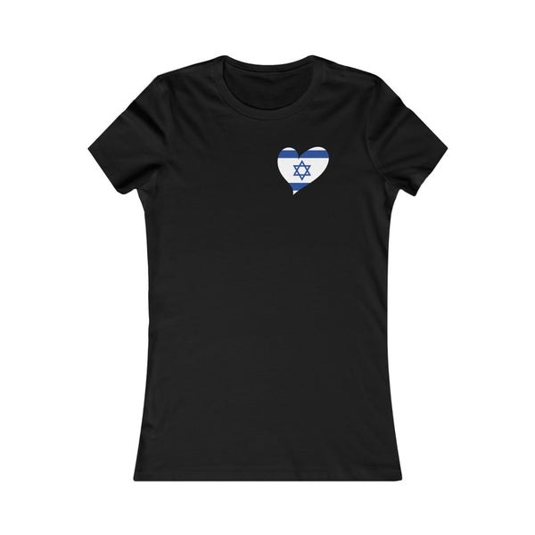 Women's Flag Heart T-Shirt Israel