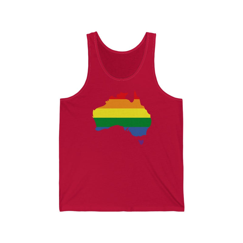 Women's Flag Map Pride Tank Australia