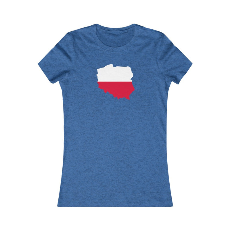 Women's Flag Map T-Shirt Poland