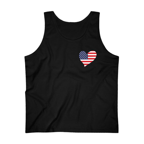 Men's Flag Heart Tank USA