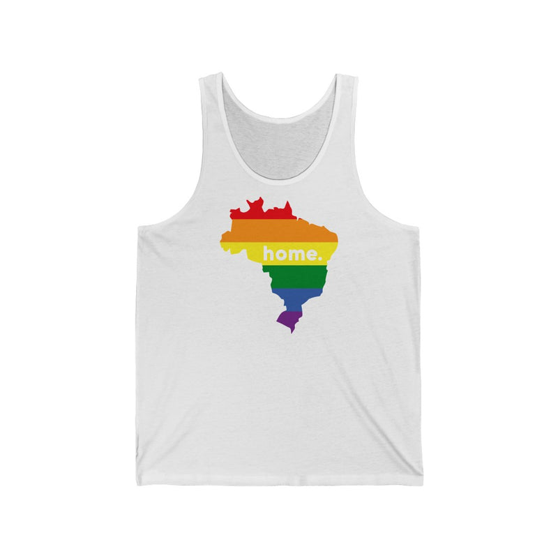 Women's Flag Map Home Pride Tank Brazil