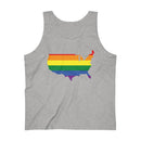 Men's Flag Map Pride Tank USA