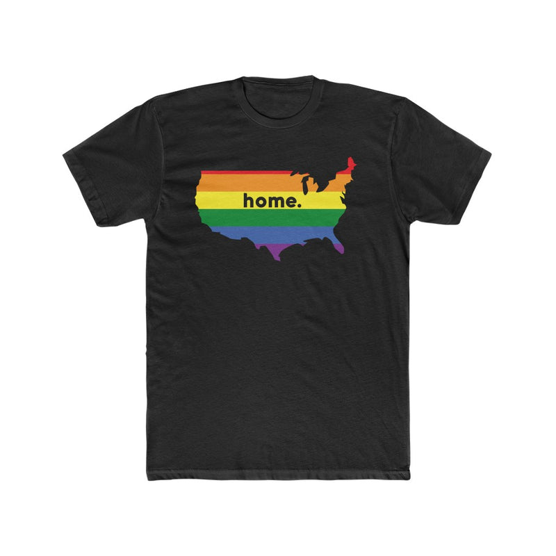 Men's Flag Map Home Pride T-Shirt USA