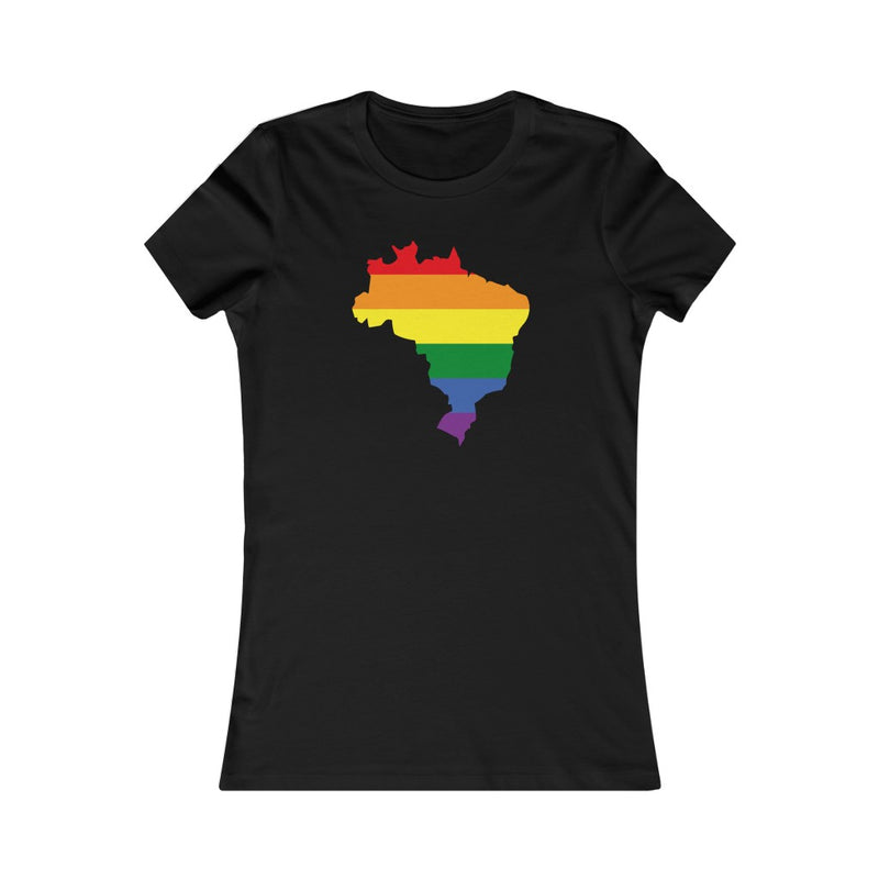 Women's Flag Map Pride T-Shirt Brazil