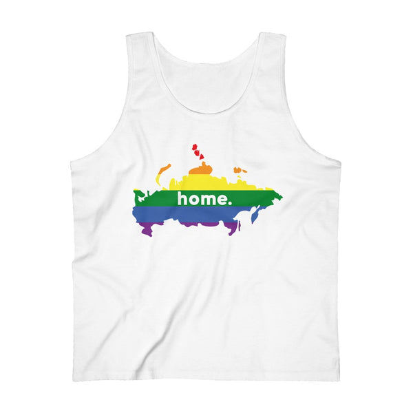 Men's Flag Map Home Pride Tank Russia