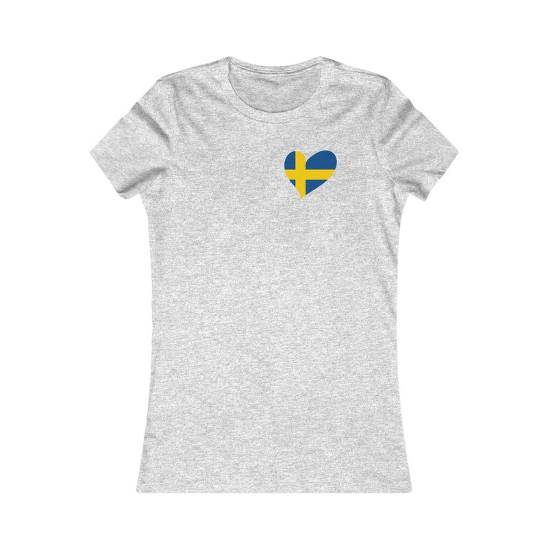 Women's Flag Heart T-Shirt Sweden