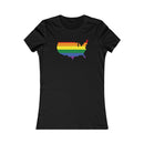 Women's Flag Map Pride T-Shirt USA