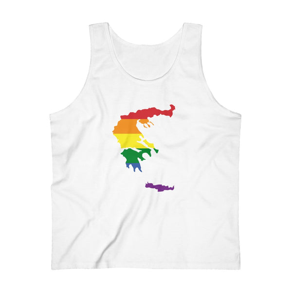 Men's Flag Map Pride Tank Greece