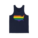 Women's Flag Map Pride Tank USA