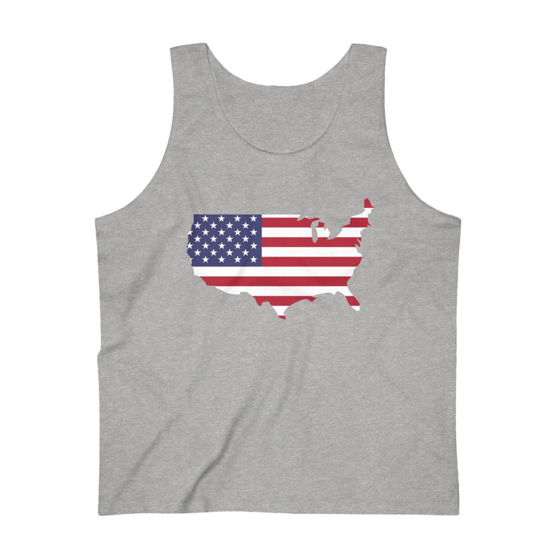 Men's Flag Map Tank USA