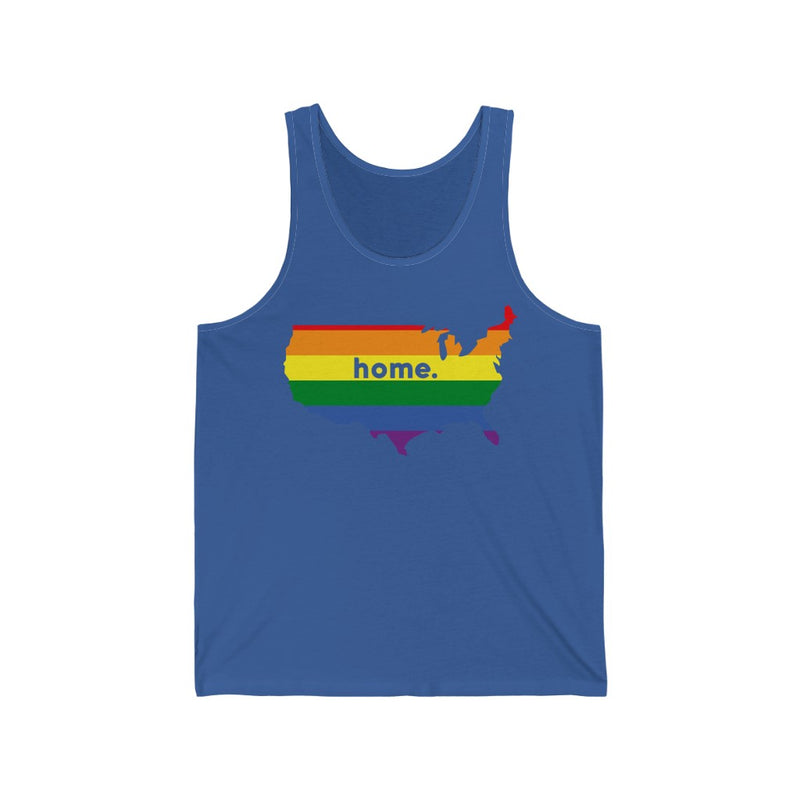 Women's Flag Map Home Pride Tank USA