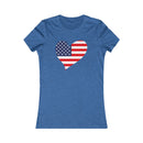 Women's Big Heart T-Shirt USA