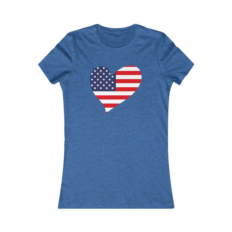 Women's Big Heart T-Shirt USA