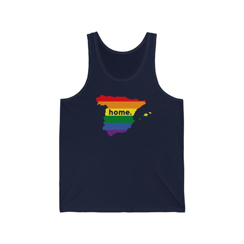 Women's Flag Map Home Pride Tank Spain