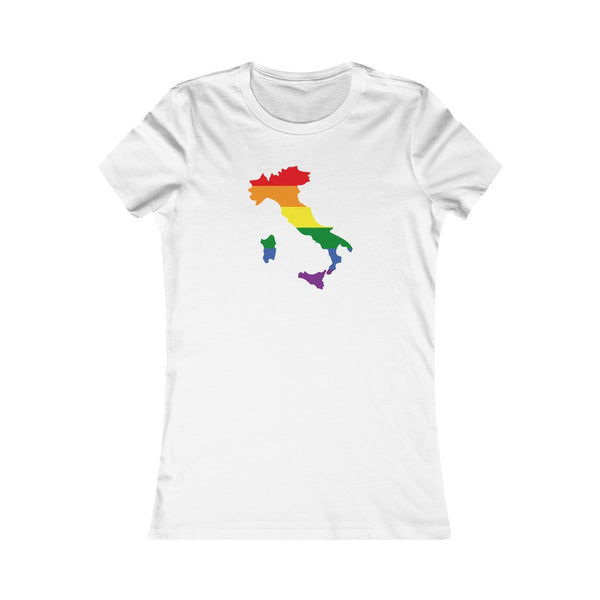 Women's Flag Map Pride T-Shirt Italy