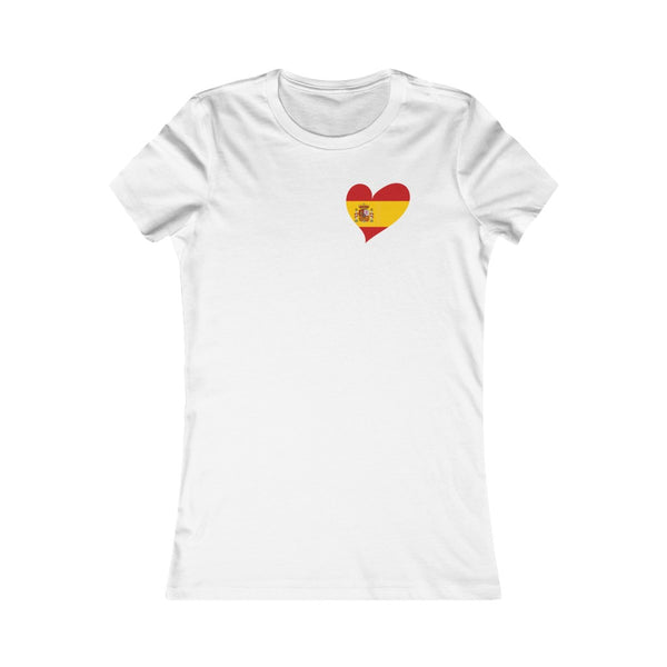 Women's Flag Heart T-Shirt Spain