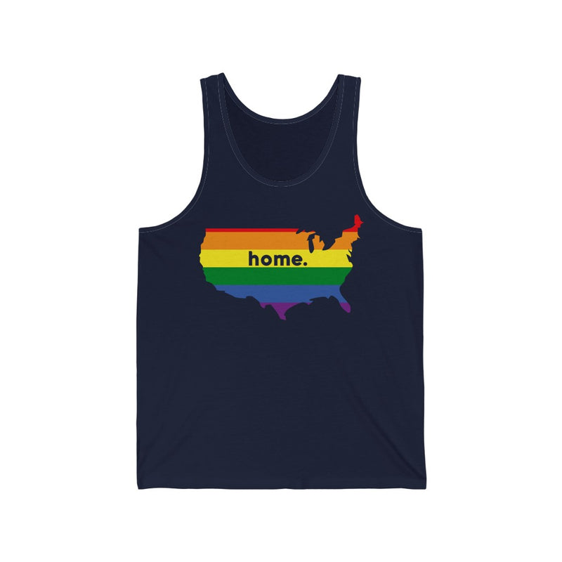 Women's Flag Map Home Pride Tank USA